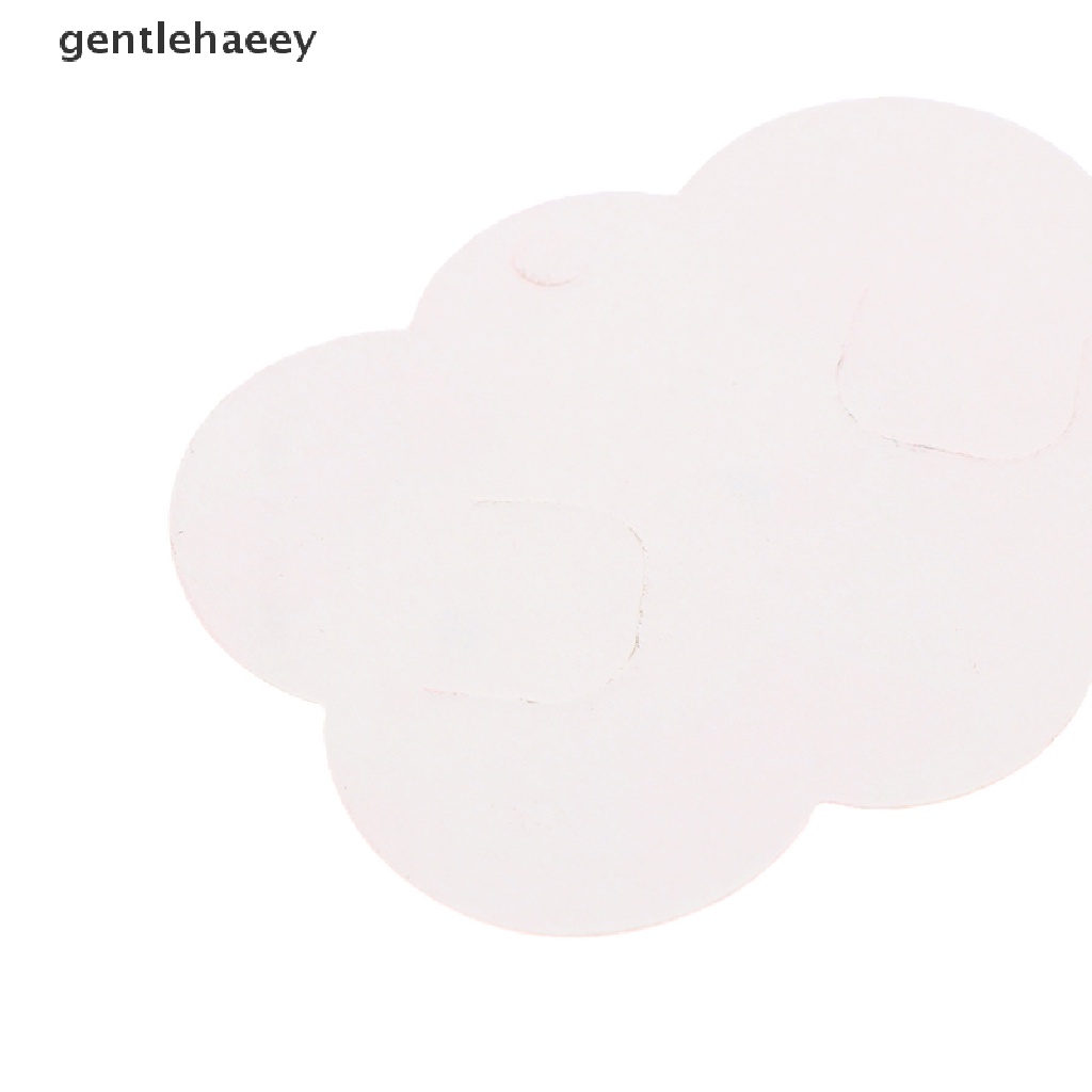 Set 50 Thẻ Kẹp Tóc Hình Đám Mây Bằng Giấy Kraft Trưng Bày