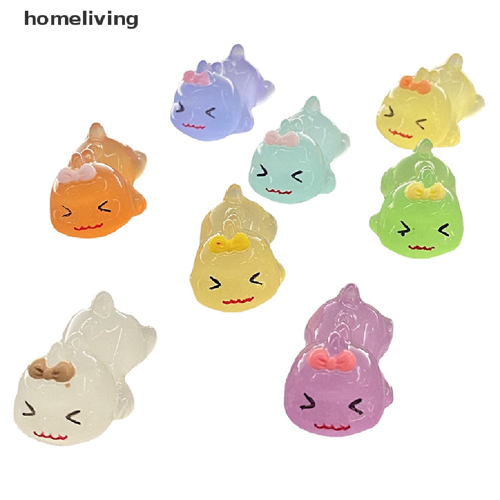 Bộ 2 Đồ trang trí Khủng Long Hoạt Hình Dạ Quang Trang Trí Tiểu Cảnh