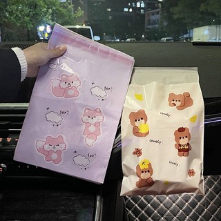 Vehicle Garbage Bag Adhesive Garbage Bag Student Dormitory Desktop Clean Bag Cartoon Stick Car Trash Bag Ins Style Garbage Bag car garbage bag Car storage supplies