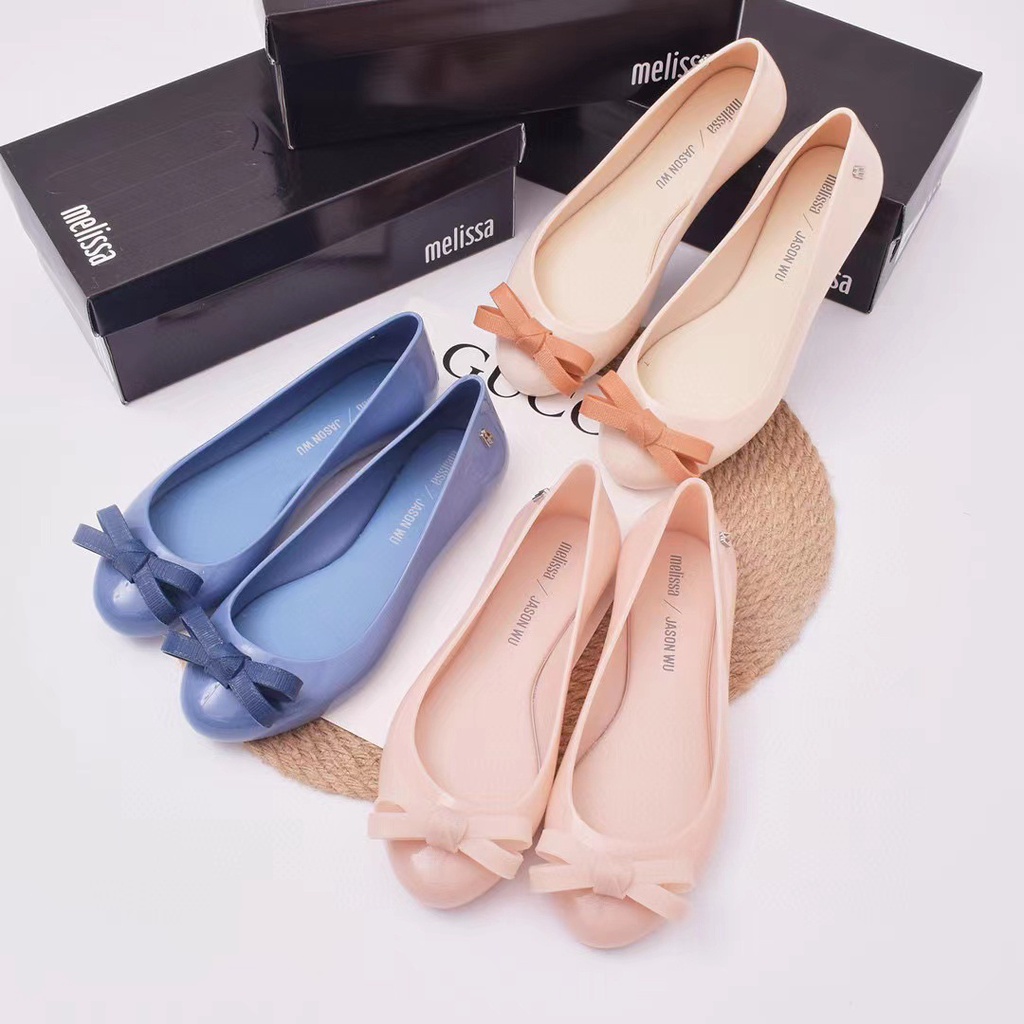 Melissa Giày Búp Bê Nhựa Mềm Đính Nơ Xinh Xắn Thời Trang Công Sở 2023 Cho Bạn Gái
