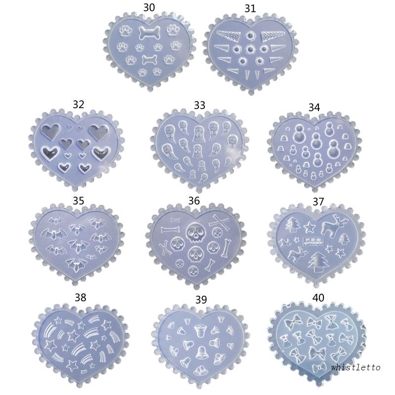 Khuôn Silicone Tạo Hình Móng Tay 3D DIY