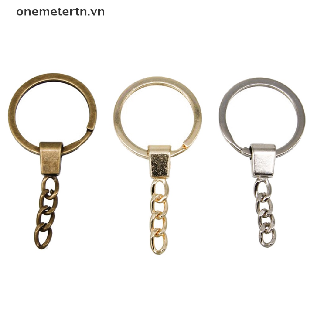 Set 10 Vòng Kim Loại Ngắn 30mm Dùng Làm Móc Khóa DIY