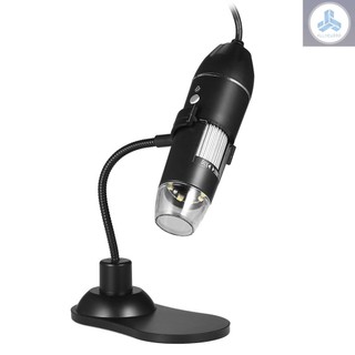 Digital Zoom Microscope USB Handheld & Desktop Magnifier 0.3MP Camera 8-LED Light Magnifying Glass 1000X Magnification for Windows/Mac System with Stand