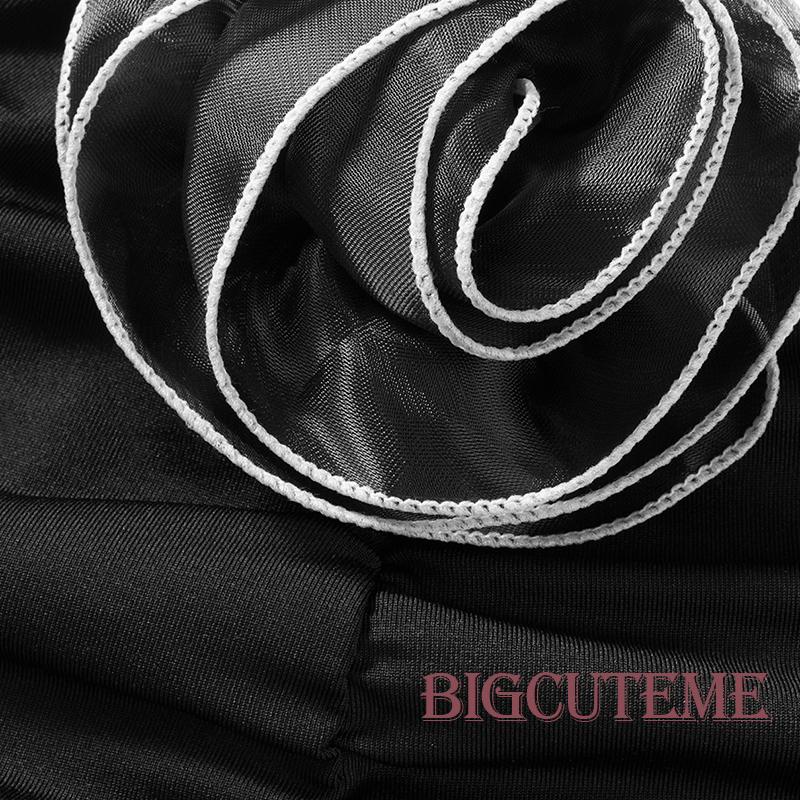 Áo Lửng Hai Dây Họa Tiết Hoa Hồng 3D Thời Trang Quyến Rũ Dành Cho Nữ