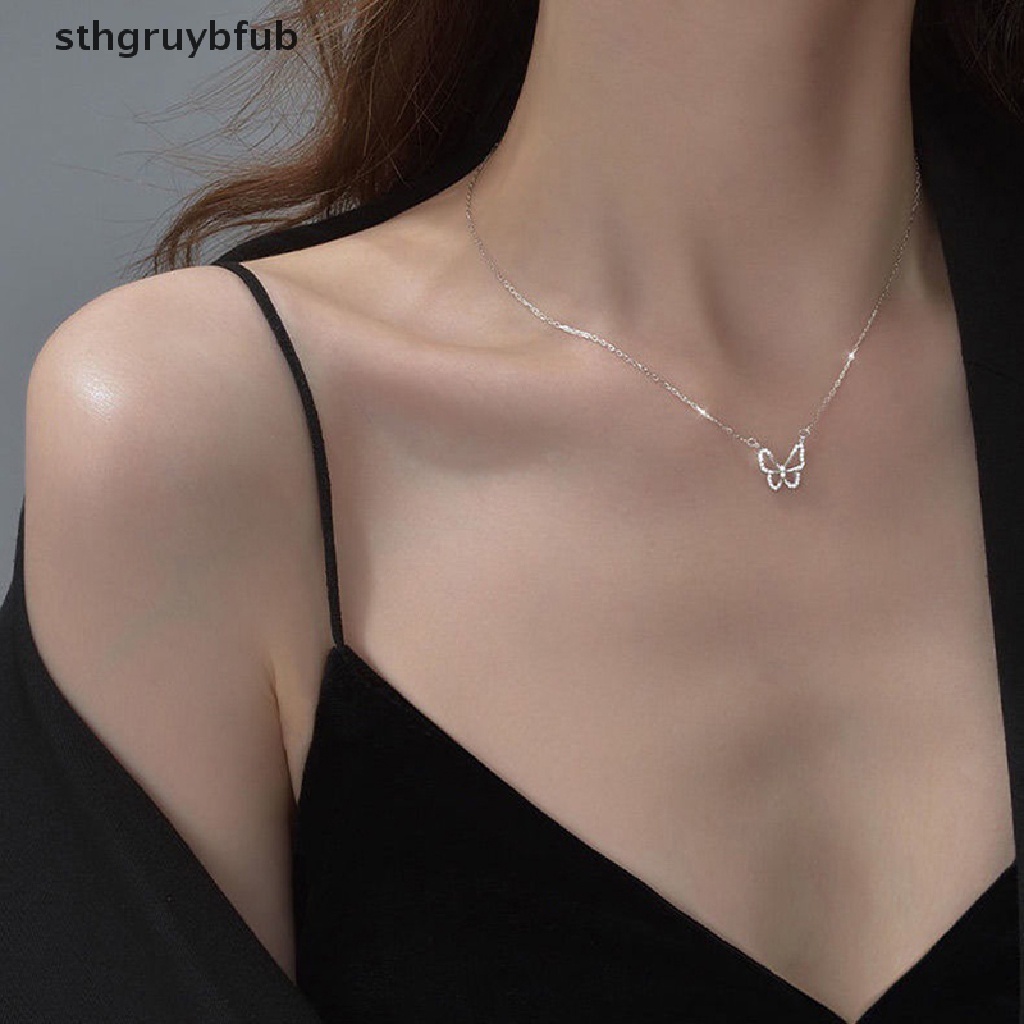 Vòng cổ Mặt Hình Bướm Đính Đá Thời Trang Cho Nữ