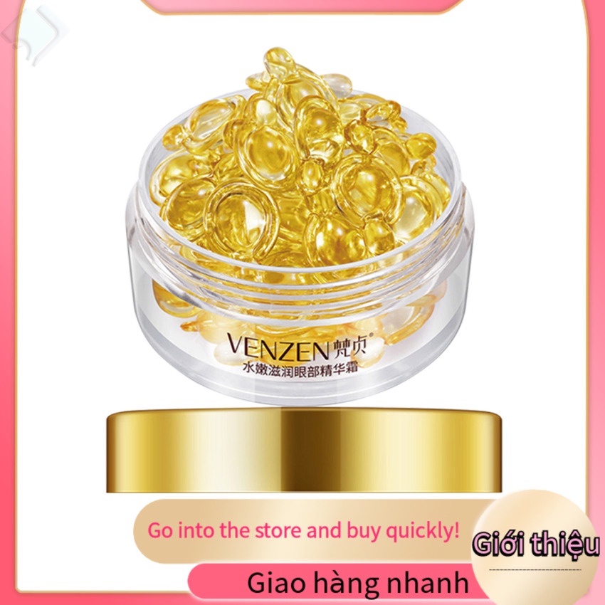 Kem Dưỡng Da Mắt Dạng Viên Nang Chứa Vitamin E Placenta Dưỡng Ẩm Chống Bọng Mắt Chống Nếp Nhăn Lão Hóa Xóa Mờ Quầng Thâm Hiệu VENZEN 30