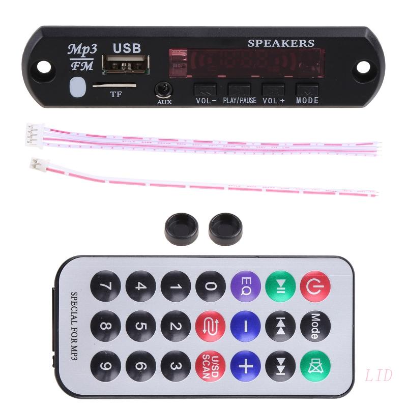 Bảng Mạch Giải Mã WMA Kết Nối Bluetooth 5.0 USB TF FM MP3 Kèm Điều Khiển Từ Xa Cho Xe Hơi