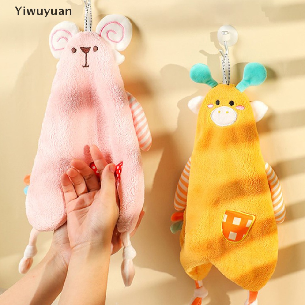 &lt; Yiwuyuan &gt; Khăn Lau Tay Lông Cừu San Hô Mềm Mại Thấm Hút Tốt Thân Thiện Với Làn Da Trẻ Em Đang Giảm Giá