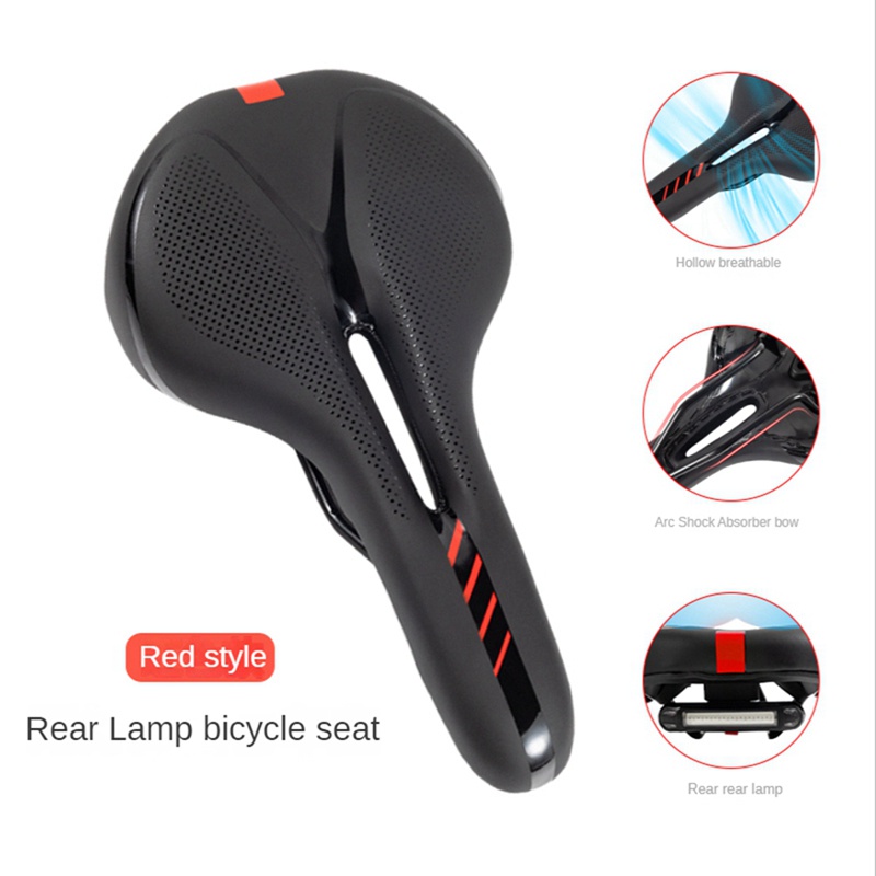 1 Yên Xe Đạp Leo Núi Đàn Hồi Giảm Xóc Màu Đỏ