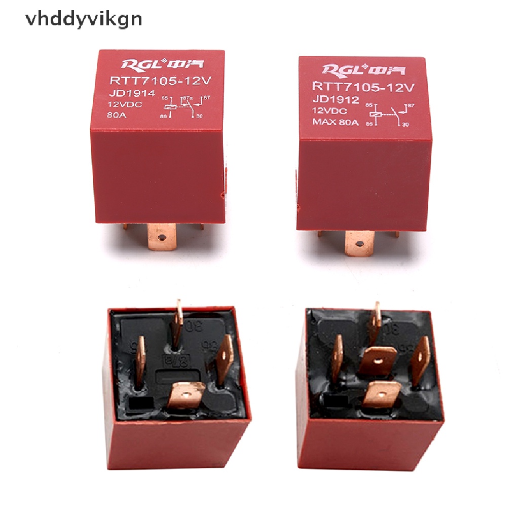 Rơ Le Hạng Nặng VHDD 4 / 5Pin DC 24V 12V 80A Chống Thấm Nước Cho Đèn Pha Xe Hơi