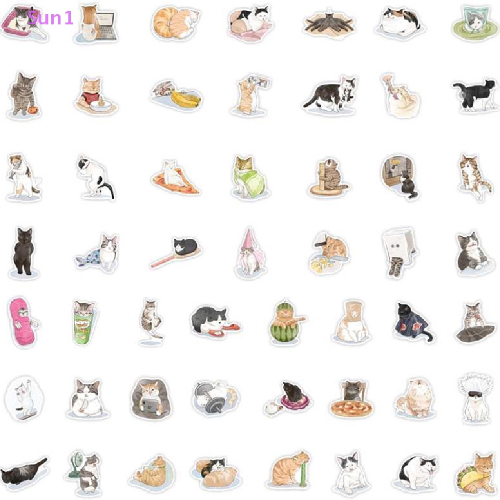 Set 50 Miếng Dán Trang Trí Hình Động Vật Dễ Thương DIY