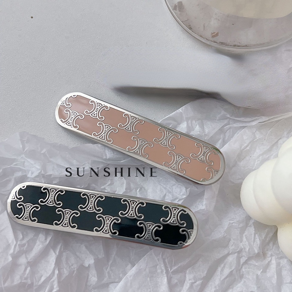 Kẹp Tóc Bằng Hợp Kim Thép Titan Họa Tiết Chữ Thời Trang