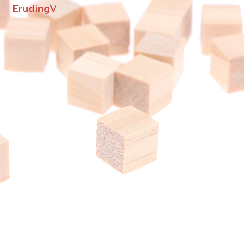 Bộ 100 Khối Lập Phương Mini Trơn Dùng Làm Đồ Gỗ DIY