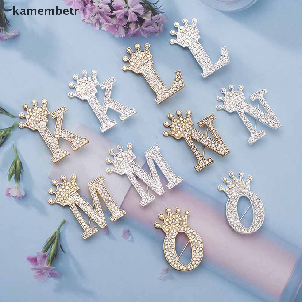 Cài Áo Hình Vương Miện 26 Chữ Cái Thời Trang Cho Nữ
