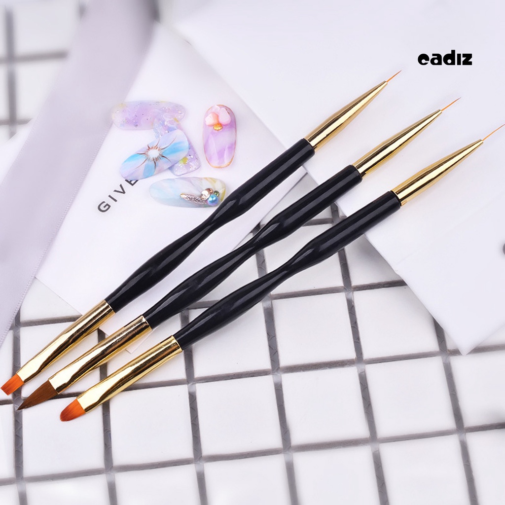 Cọ Hai Đầu Bằng Nhựa Siêu Nhẹ Dùng Trang Trí Móng Nghệ Thuật