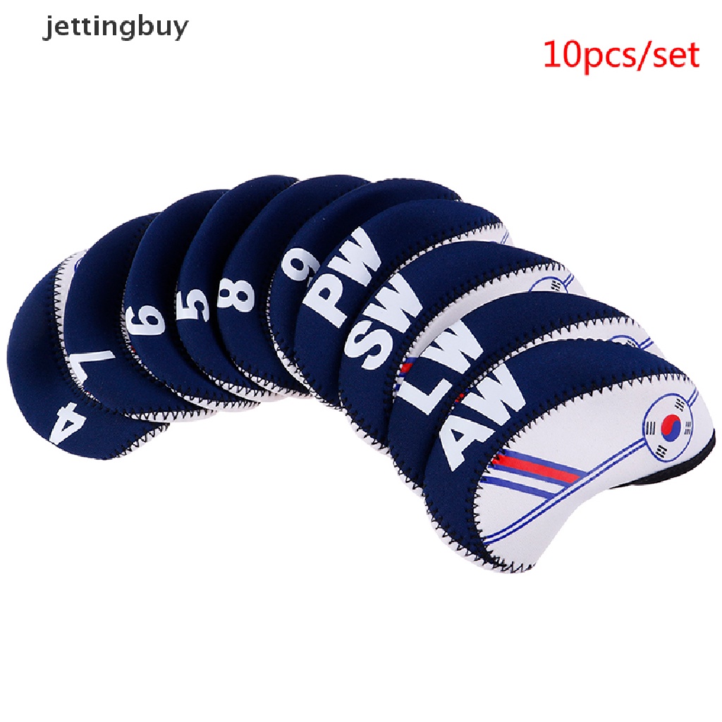 Bộ 10 vỏ bọc bảo vệ đầu gậy đánh golf JETTING Qdddd bằng cao su tổng hợp