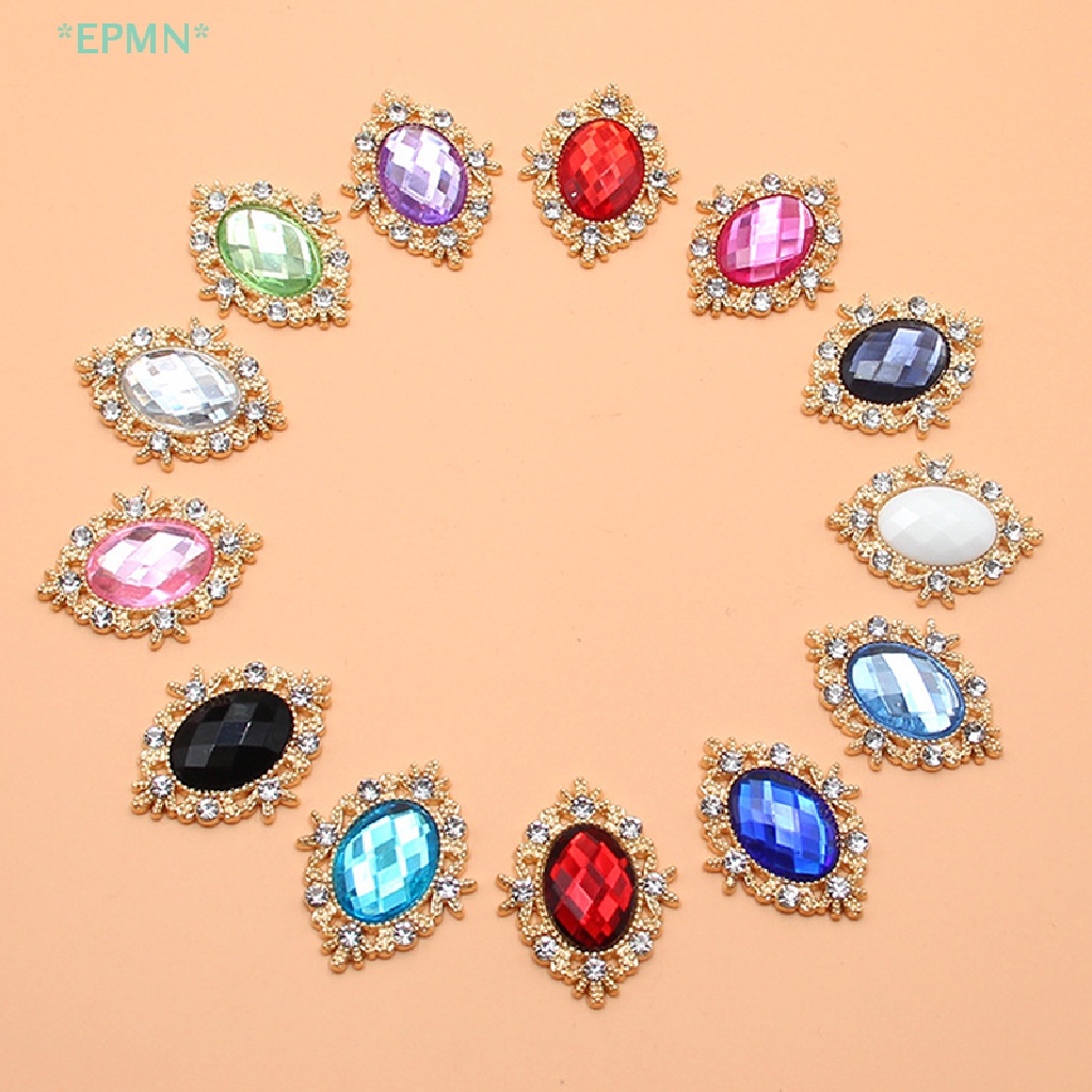 Hwetr Nút Pha Lê Cabochons 25mm Trang Trí Điện Thoại Đám Cưới Trang Trí Thủ Công May Mặc Mới