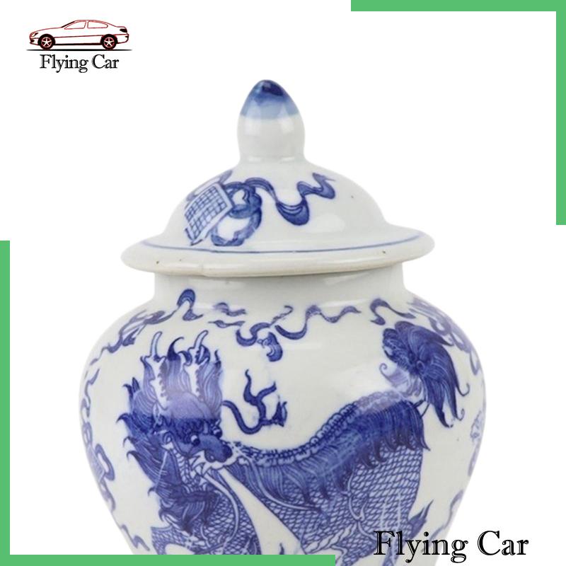 Hũ Gốm Đựng Gừng Màu Xanh Dương Và Trắng Lzdjfmy2