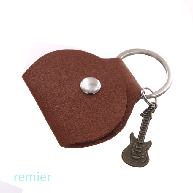 Túi Da Đựng Miếng Gảy Đàn Guitar Có Móc Khóa