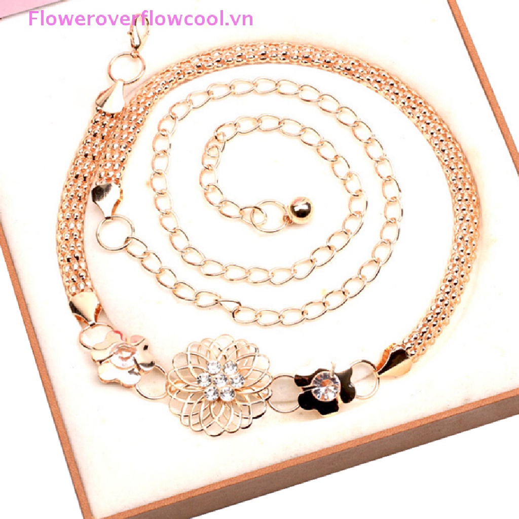 Thắt Lưng Dây Xích Bằng Kim Loại Thanh Lịch Thời Trang