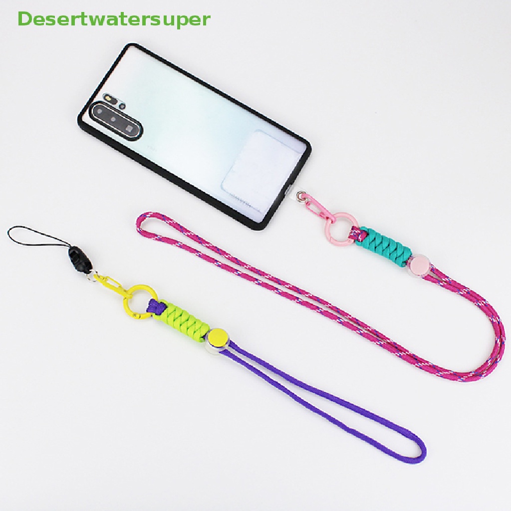 Dsvn Dây Đeo Điện Thoại Ngắn Dạng Móc Khóa Có Thể Điều Chỉnh Chống Thất Lạc al Dệt Kim Hai Màu Nóng Bỏng