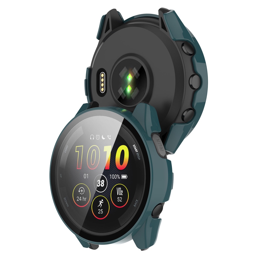 Ốp Máy Tính Bảng Bằng PC Cứng + Kính Cường Lực Bảo Vệ Màn Hình Cho Garmin Forerunner 265 265s 255 255M 255S