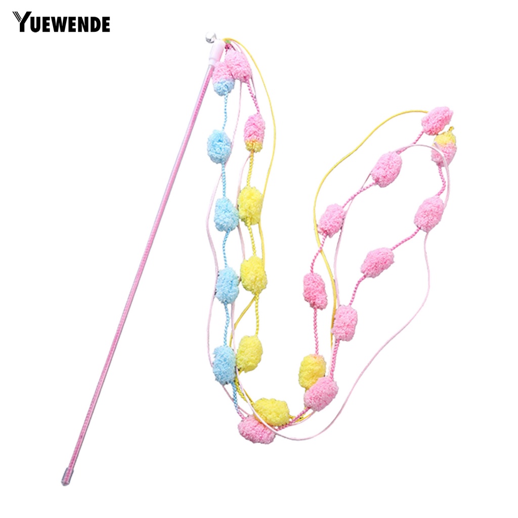 Gậy Trêu Mèo Chống Cắn Đính Bóng Lông Màu Sắc Tương Tác