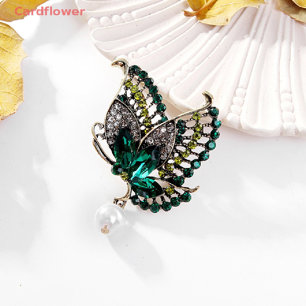 Ghim Cài Áo Hình Bướm Đính Ngọc Trai Nhân Tạo Thời Trang