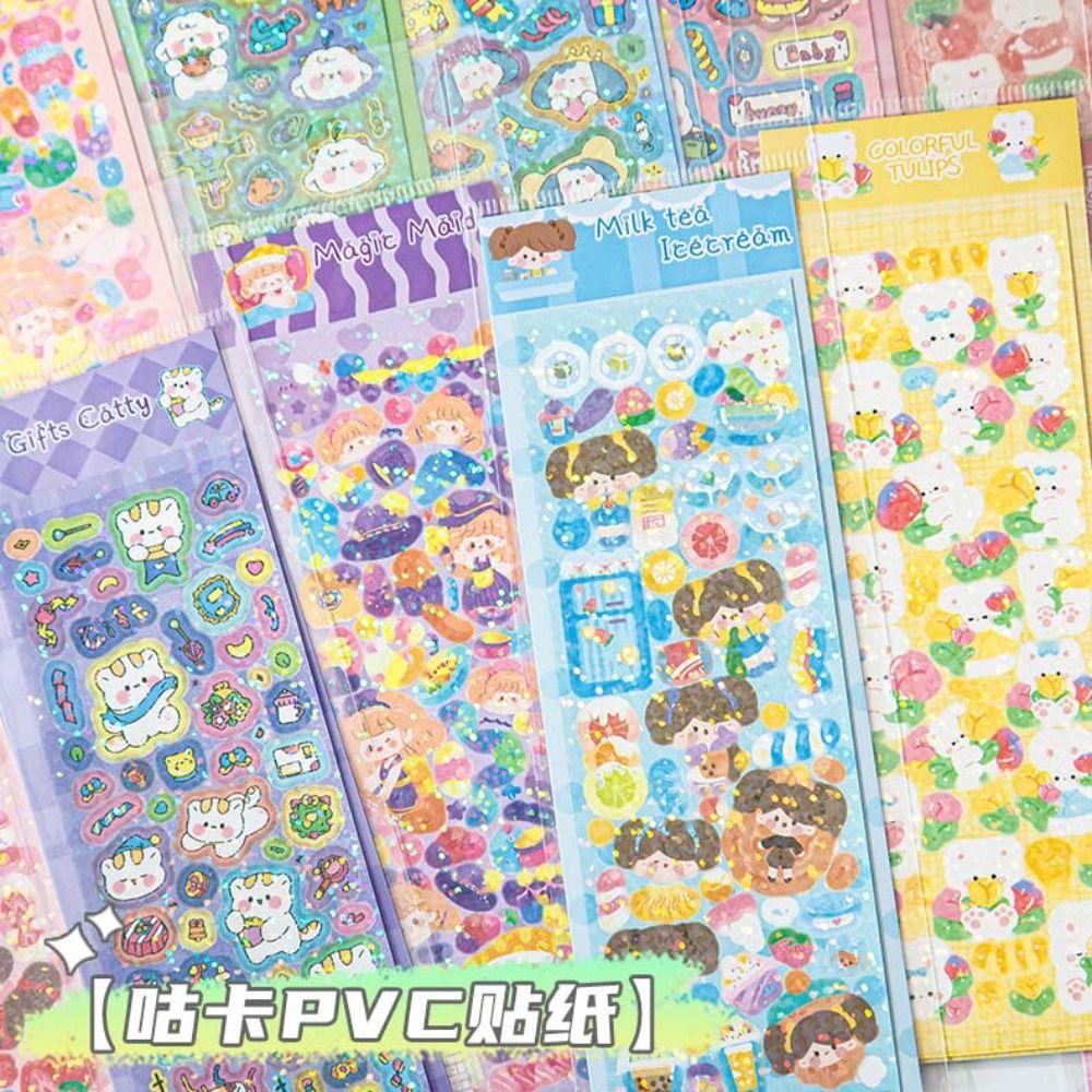 ANEMONE Bộ Miếng Dán Trang Trí Sổ Tay / Thẻ Đồ Chơi Goo Dễ Thương Cho Bé