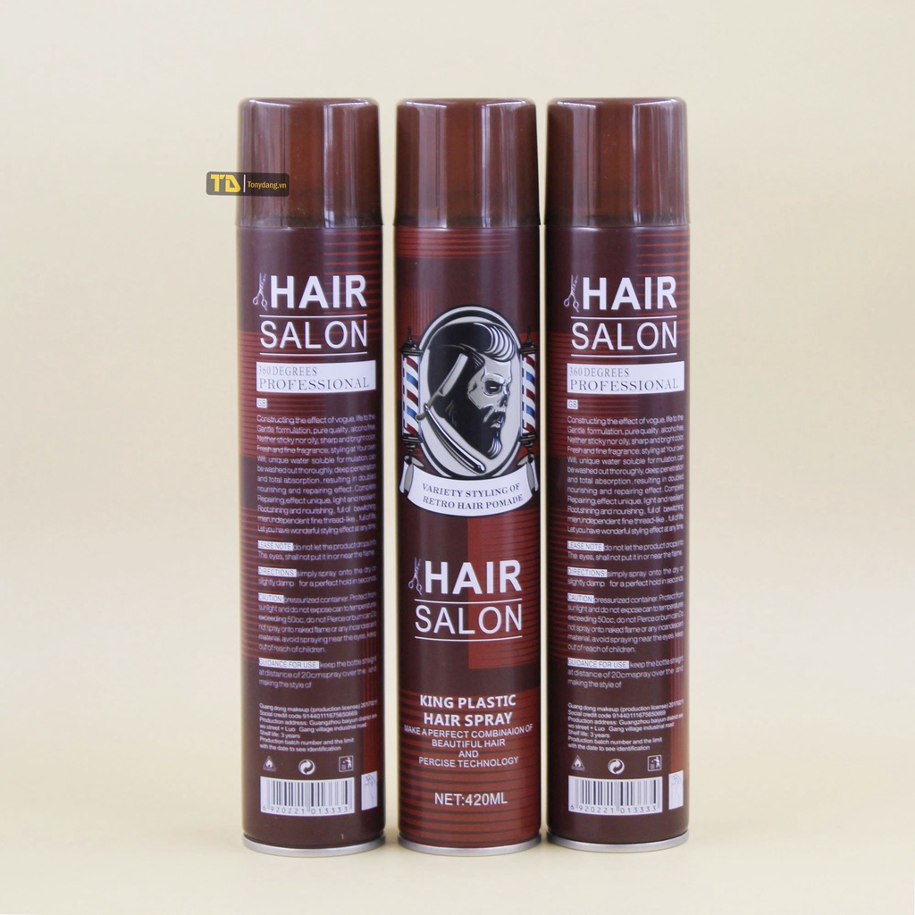 Gôm Xịt Tóc HAIR SALON King Plastic Hair Spray, Keo Xịt Tóc HAIR SALON King Plastic Hair Spray 420ml | MORRIS MORGAN