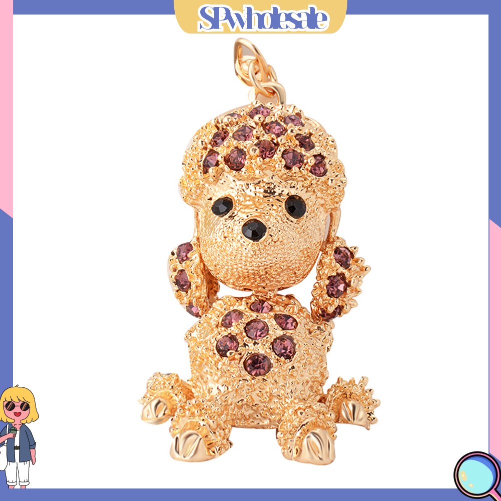 <SPwholesale> Móc Khóa Hình Cún Poodle Đính Đá Dễ Thương