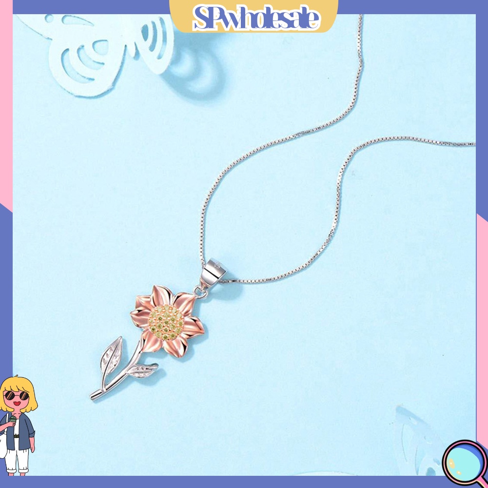 &lt;SPwholesale&gt; 1 Vòng Cổ Choker Mặt Hoa Hướng Dương Thời Trang Cho Nữ