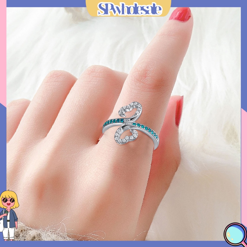 <SPwholesale> Set 2 Nhẫn Đeo Khớp Ngón Tay 8mm Đính Đá Thời Trang