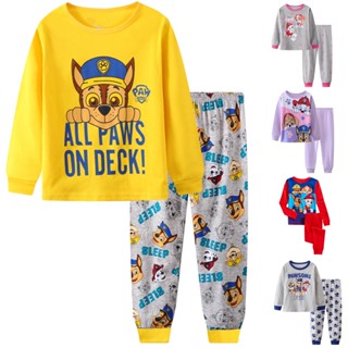 Bộ Đồ Ngủ Pijama In Hình Paw Patrol Bằng Vải Cotton Cho Bé Trai & Gái Từ 1-7 Tuổi