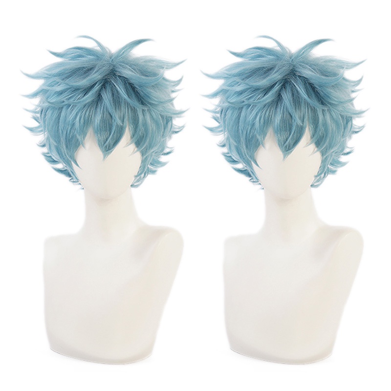 Tóc Giả Ngắn Màu Xanh Dương Họa Tiết Hoạt Hình Anime Tokyo Revengers Nahoya Kawata ​Tóc Giả Bằng Sợi Tổng Hợp Cách Nhiệt Hóa Trang Halloween