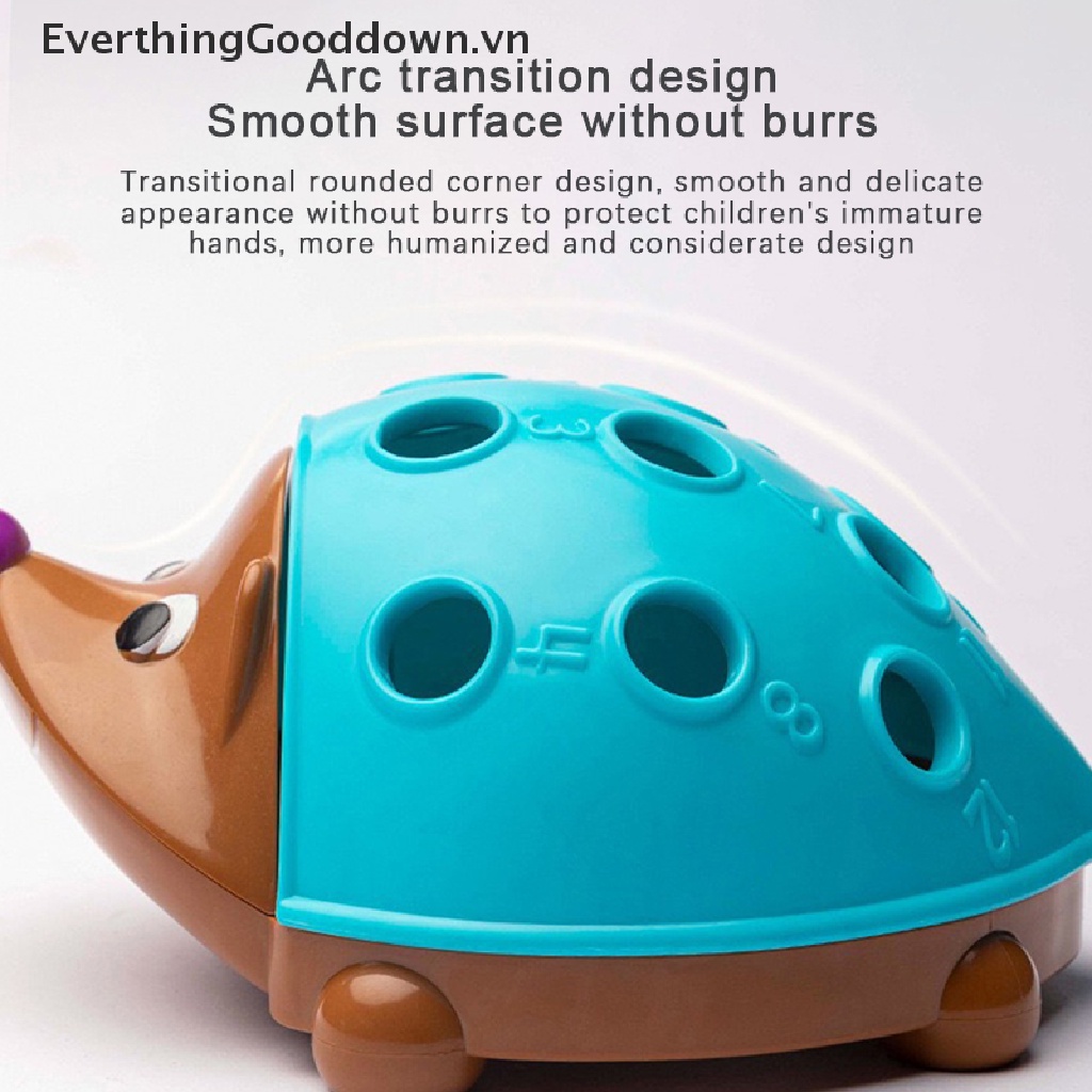 Everthinggooddown 1 Đồ Chơi Xếp Hình Nhím Đầy Màu Sắc Giáo Dục Theo Phương Pháp Montessori DIY vn