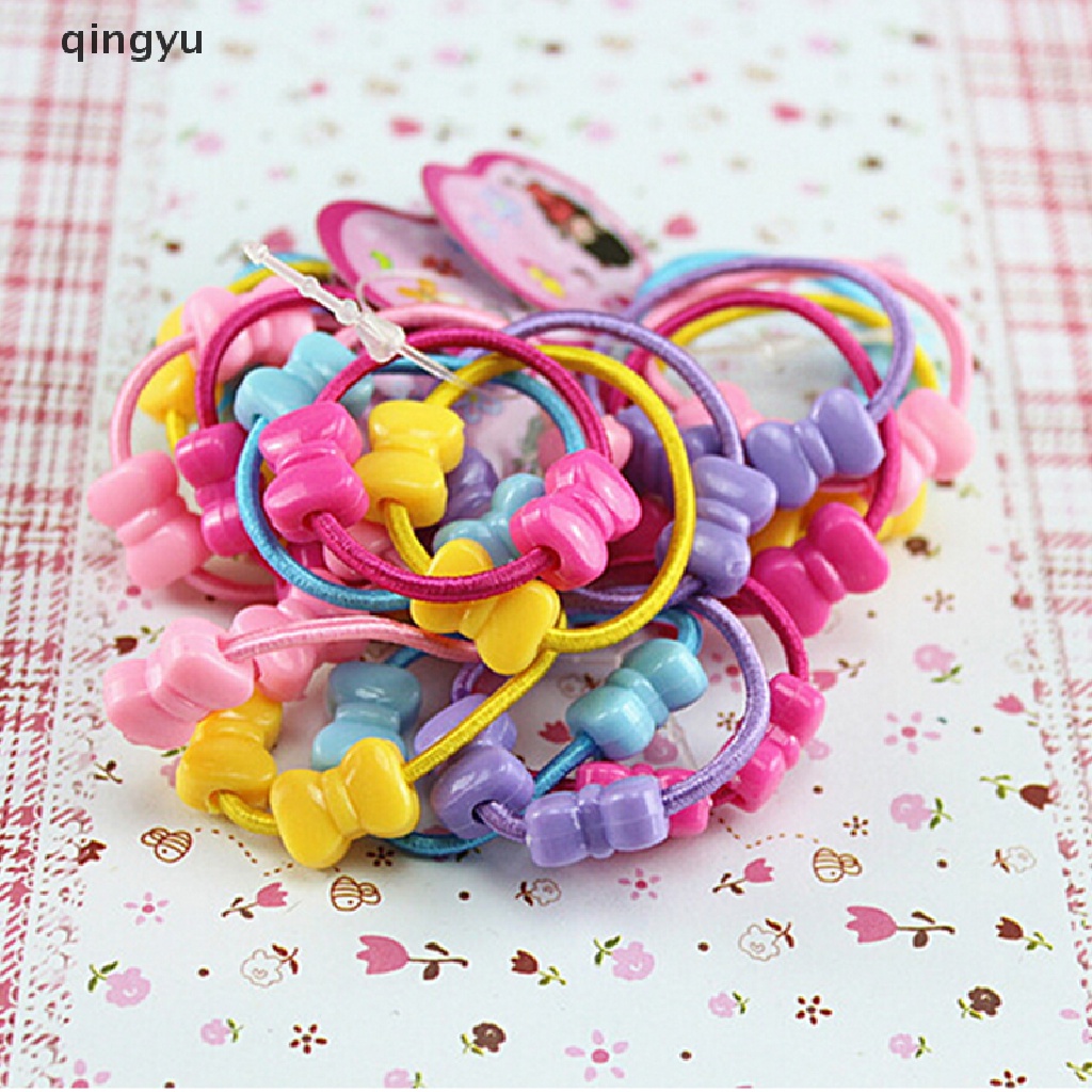 Bộ 50 Dây Buộc Tóc Cao Su Co Giãn Xinh Xắn Cho Bé Gái