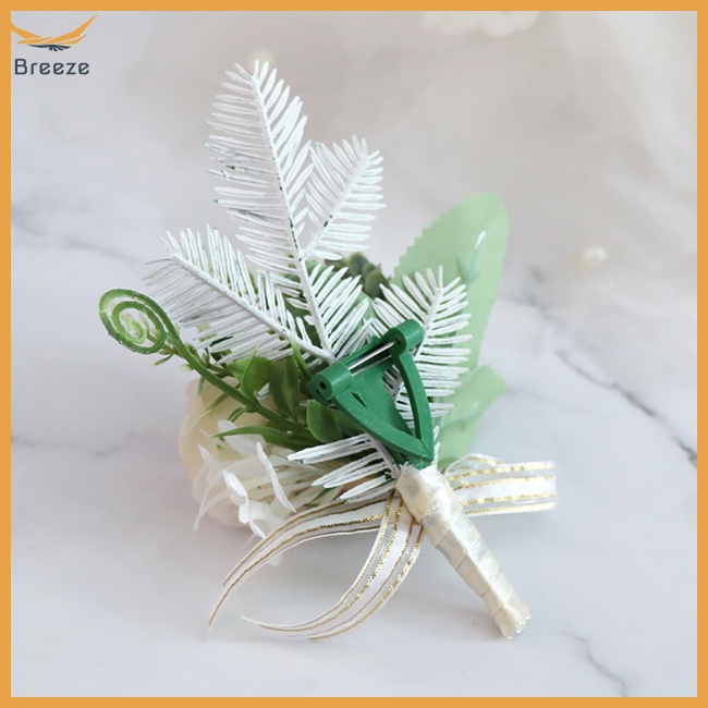 Set 2 Vòng Hoa Đeo Cổ Tay Cho Cô Dâu Chú Rể