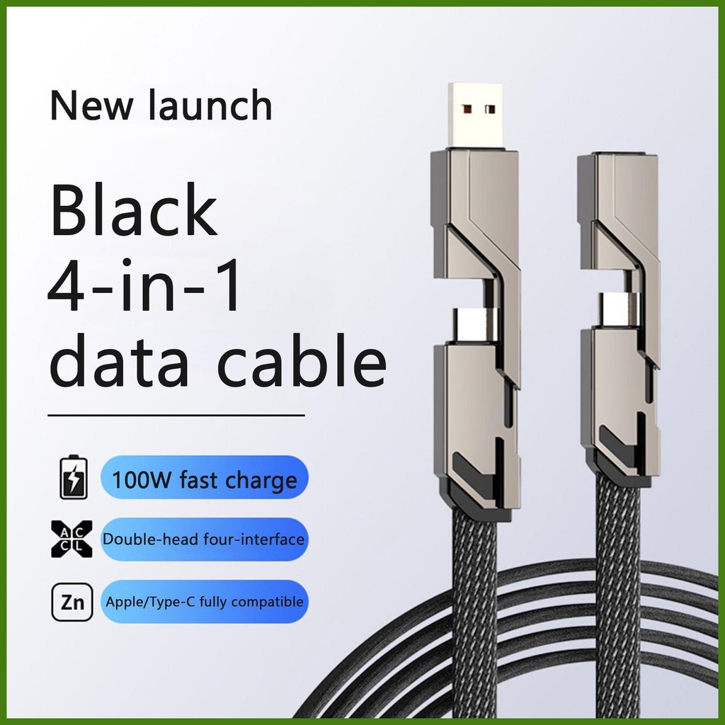 Dây Cáp Sạc Nhanh 100W 4 Trong 1 Type-C PD Cho Điện Thoại Di Động / Máy Tính Xách Tay / rdavn rdavn
