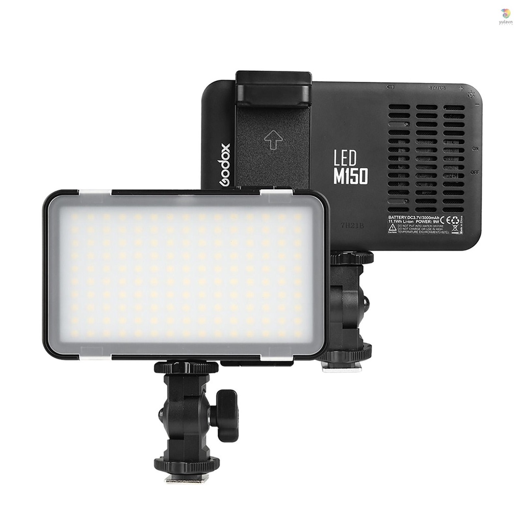 Đèn LED Godox LEDM150 Mini 5600K Ánh Sáng Điều Chỉnh Được CRI 95 + Cho Máy Ảnh DSLR 5.5-8.5cm