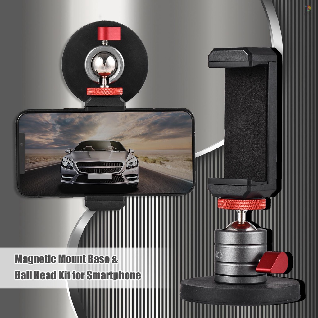Đầu Bi Mini Xoay 360 Độ Chuyên Dụng Cho Andoer° Giá Đỡ Ba Chân Đầu Bi Xoay Bằng Hợp Kim Nhôm Có Đế Nam Châm Thay Thế Cho Điện Thoại iPhone 14 / 13 / 12 / 11 Huawei Samsung