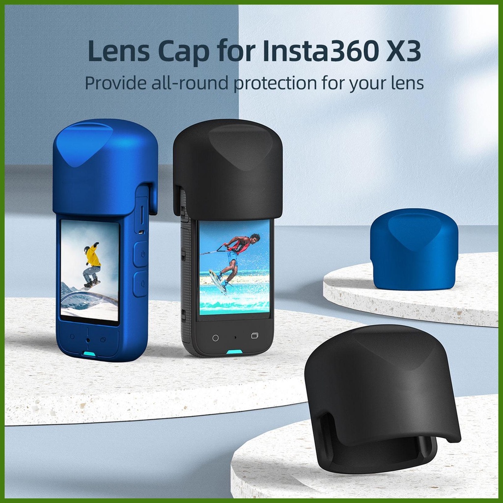 Vỏ Silicon Bảo Vệ Ống Kính Máy Ảnh Toàn Cảnh Chống Rơi Vỡ Cho Insta 360 X3