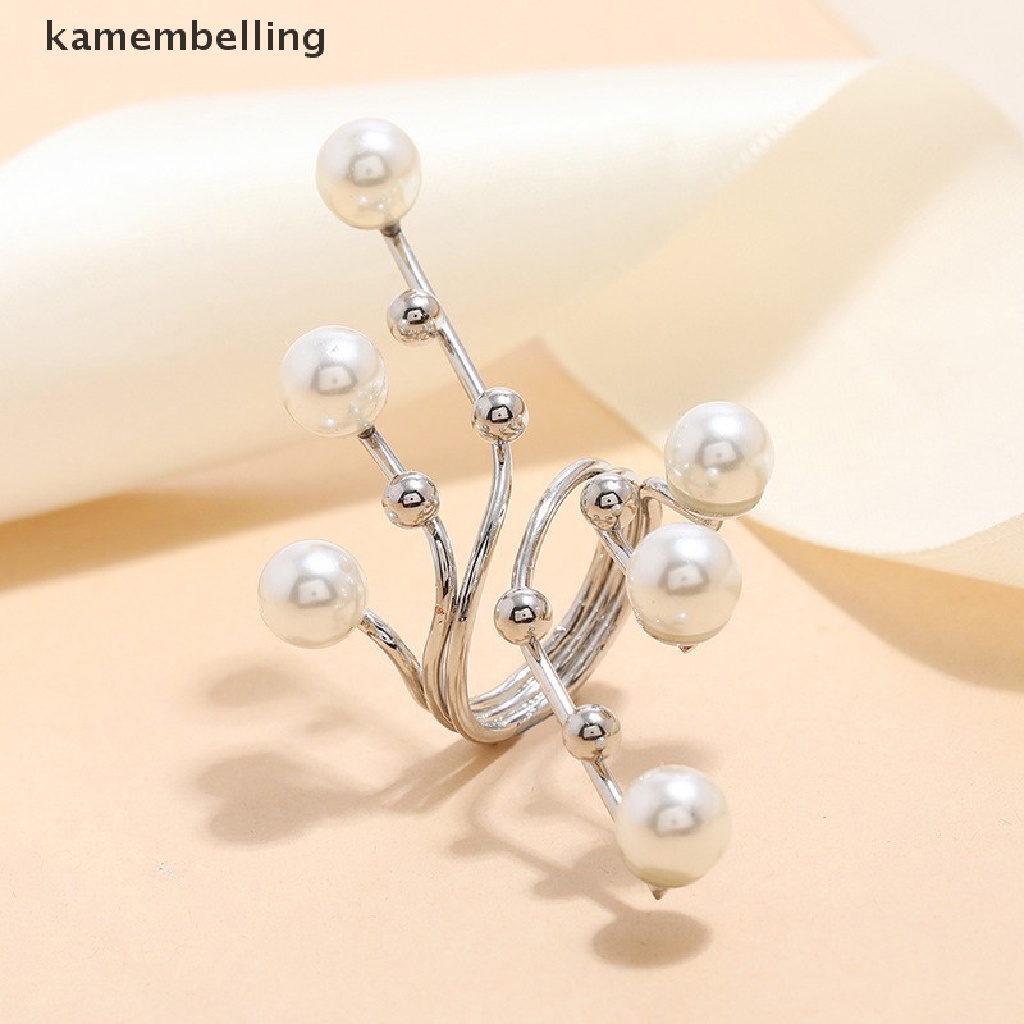 Nhẫn Hai Lớp Đính Ngọc Trai Thanh Lịch Thời Trang Dành Cho Nữ