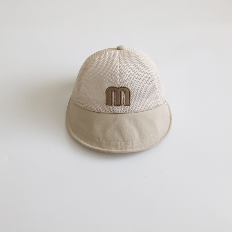 Nón Tai Bèo Vành Rộng Phối Lưới In Chữ Thời Trang Mùa Hè Cho Bé