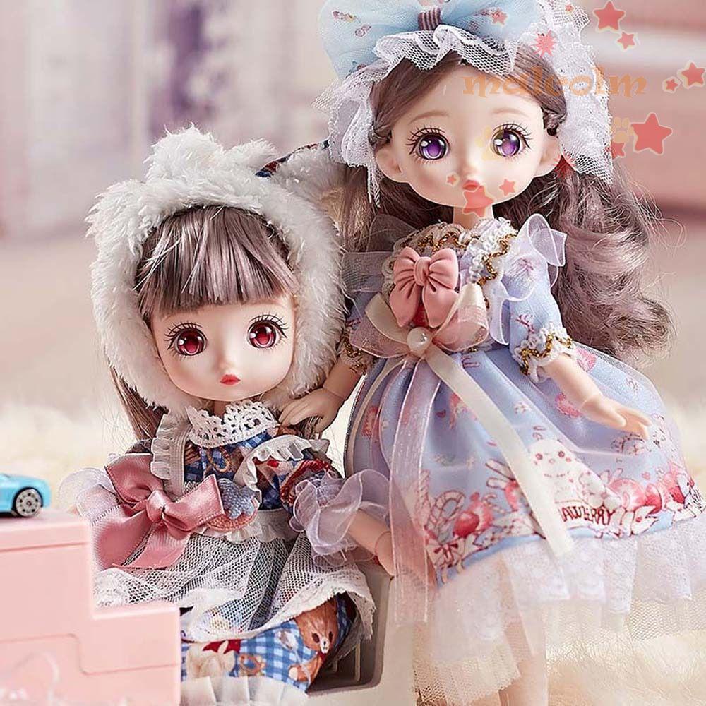 Búp Bê BJD 1 / 12 3D Có Khớp Động Dễ Thương