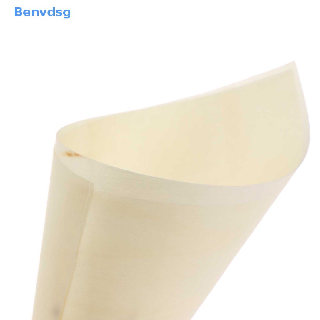 Bộ 50 Cốc Gỗ Hình Nón Dùng Một Lần Đựng Kem / Kẹo / Bánh Ngọt Tiện Dụng