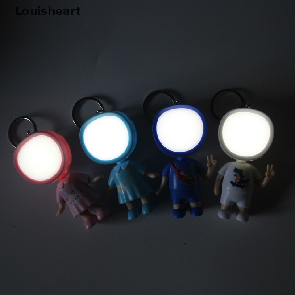 Móc Khóa Đèn Pin Led Louisheart Hình Búp Bê Hoạt Hình Sáng Tạo Bằng Nhựa Bền Bỉ Thích Hợp Làm Quà Sinh Nhật TFG