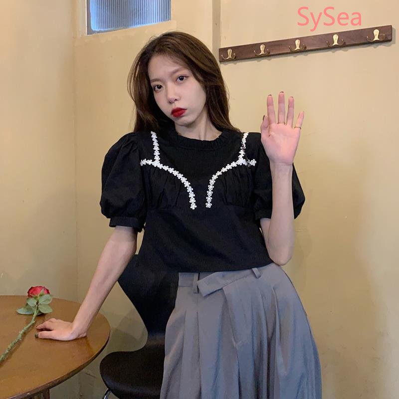 Áo Kiểu Tay Phồng Phong Cách Pháp Thanh Lịch Cho Nữ