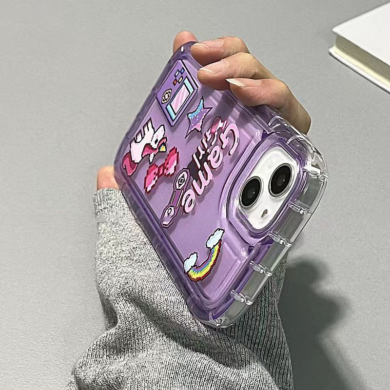 ✅111312Ốp Điện Thoại Dẻo Họa Tiết Hoạt Hình Máy Chơi Game Cổ Điển Chống Sốc Cho iPhone14promax14