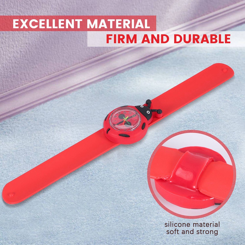 Đồng Hồ Đeo Tay Dây Silicon Hình Bọ Rùa Hoạt Hình Đáng Yêu Dành Cho Trẻ